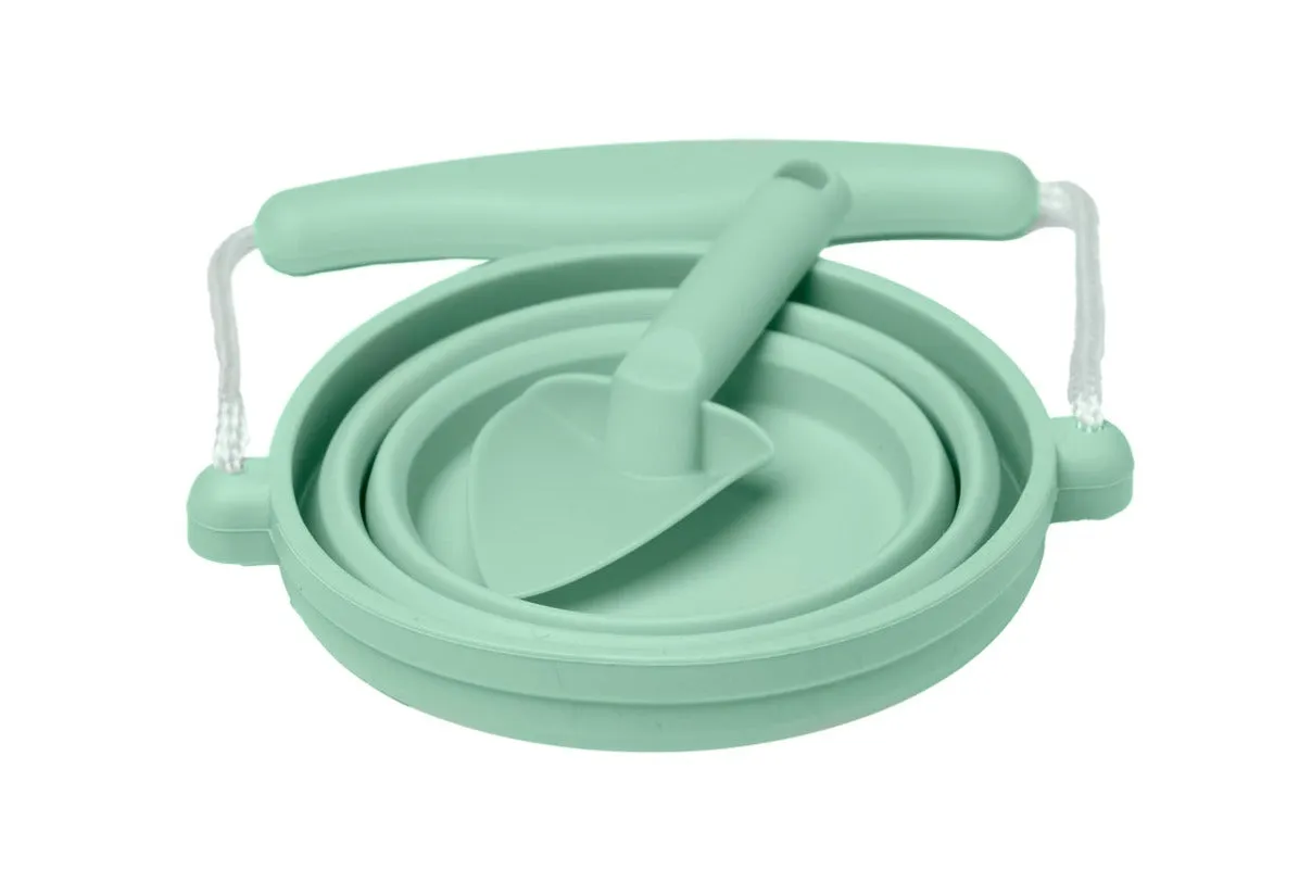 Mini foldable bucket   shovel mint - SCRUNCH