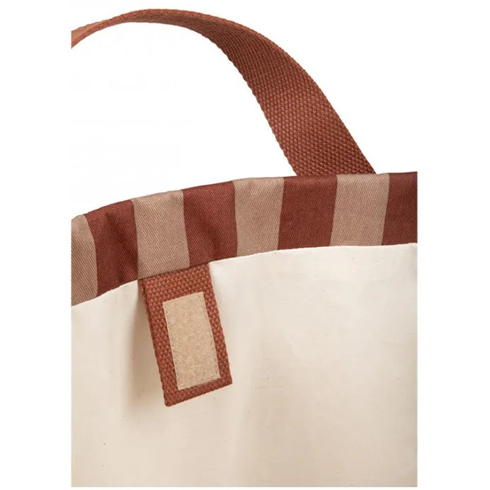 nobodinoz Majestic Toybag Marsala Taupe Stripes