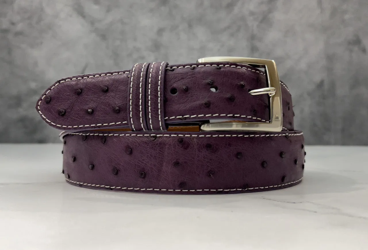 Ostrich Quill Belt: Purple