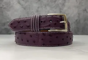 Ostrich Quill Belt: Purple