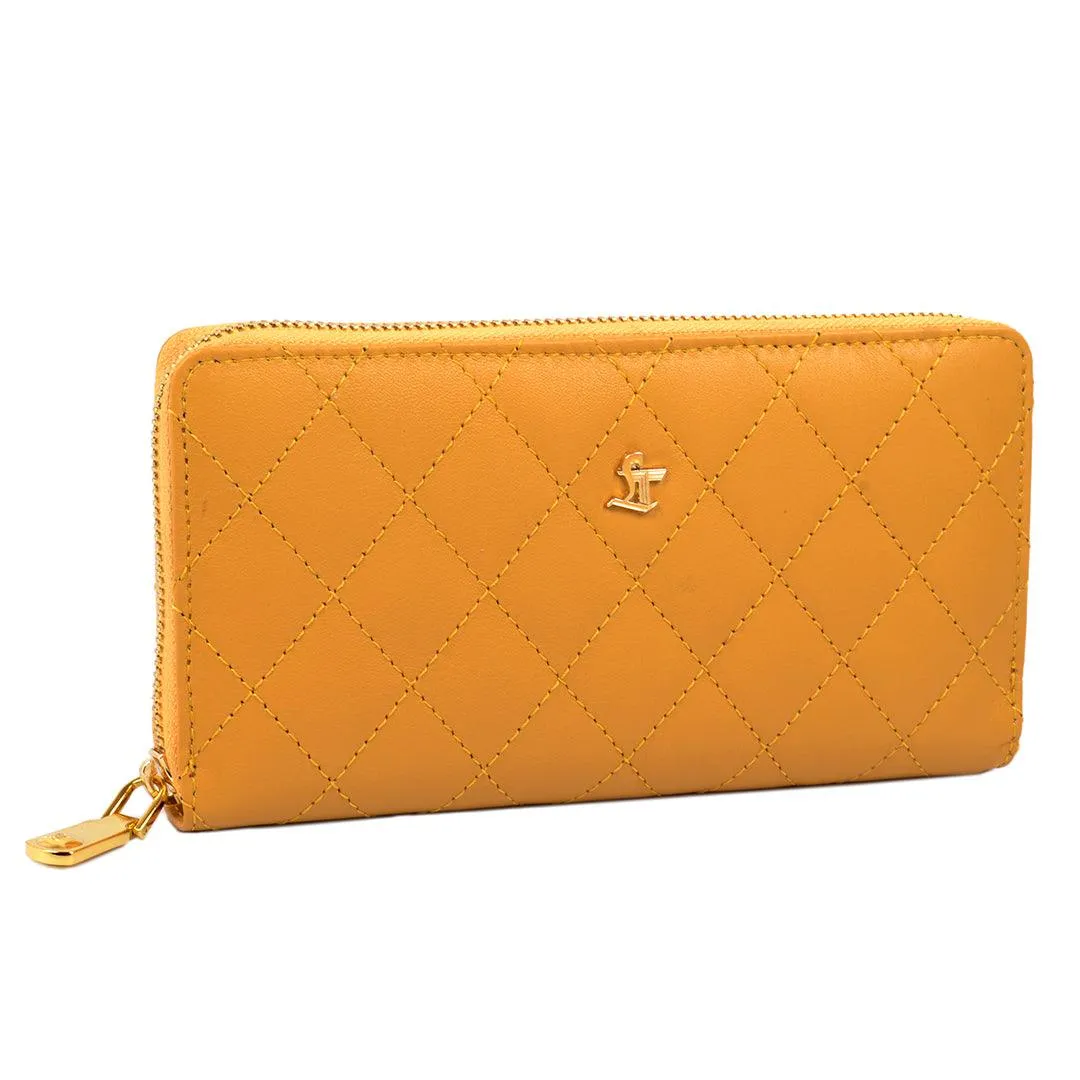 Palm | Leather Wallet for Women | 100% Genuine Leather | Color: Purple, Blue, Green, Orange, Red, Cherry, Pink, Beige & Yellow