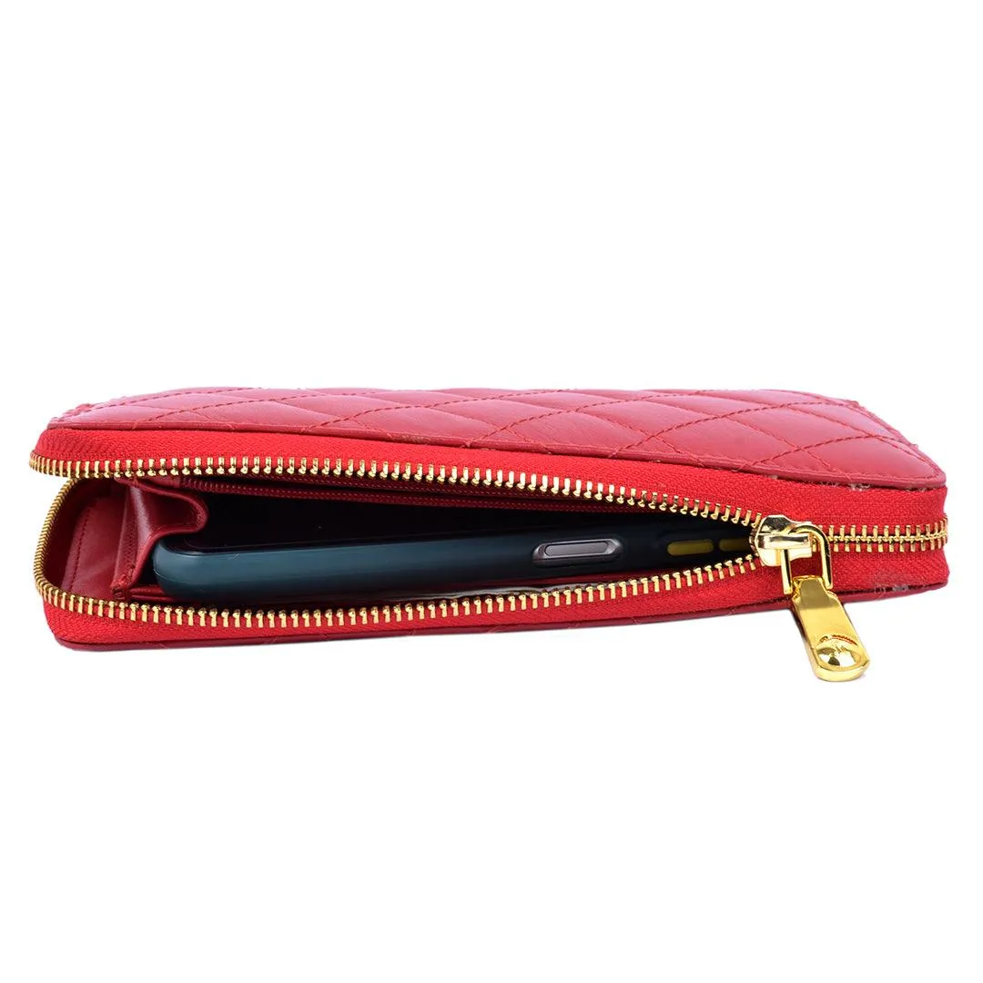 Palm | Leather Wallet for Women | 100% Genuine Leather | Color: Purple, Blue, Green, Orange, Red, Cherry, Pink, Beige & Yellow