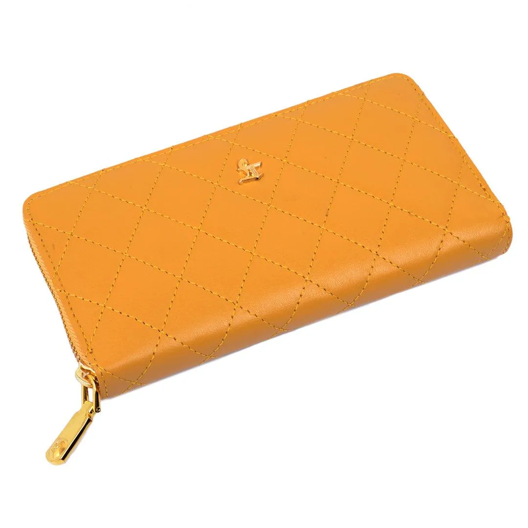 Palm | Leather Wallet for Women | 100% Genuine Leather | Color: Purple, Blue, Green, Orange, Red, Cherry, Pink, Beige & Yellow