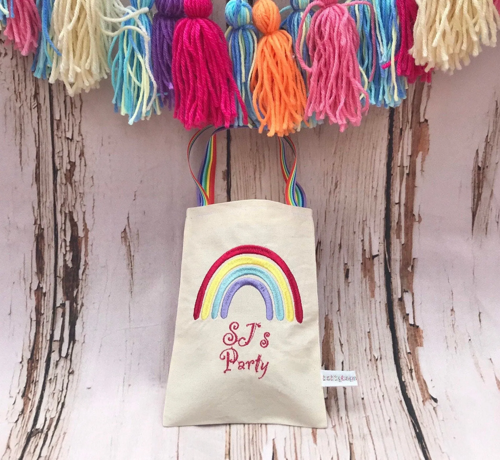 Personalised Rainbow Favour Bags