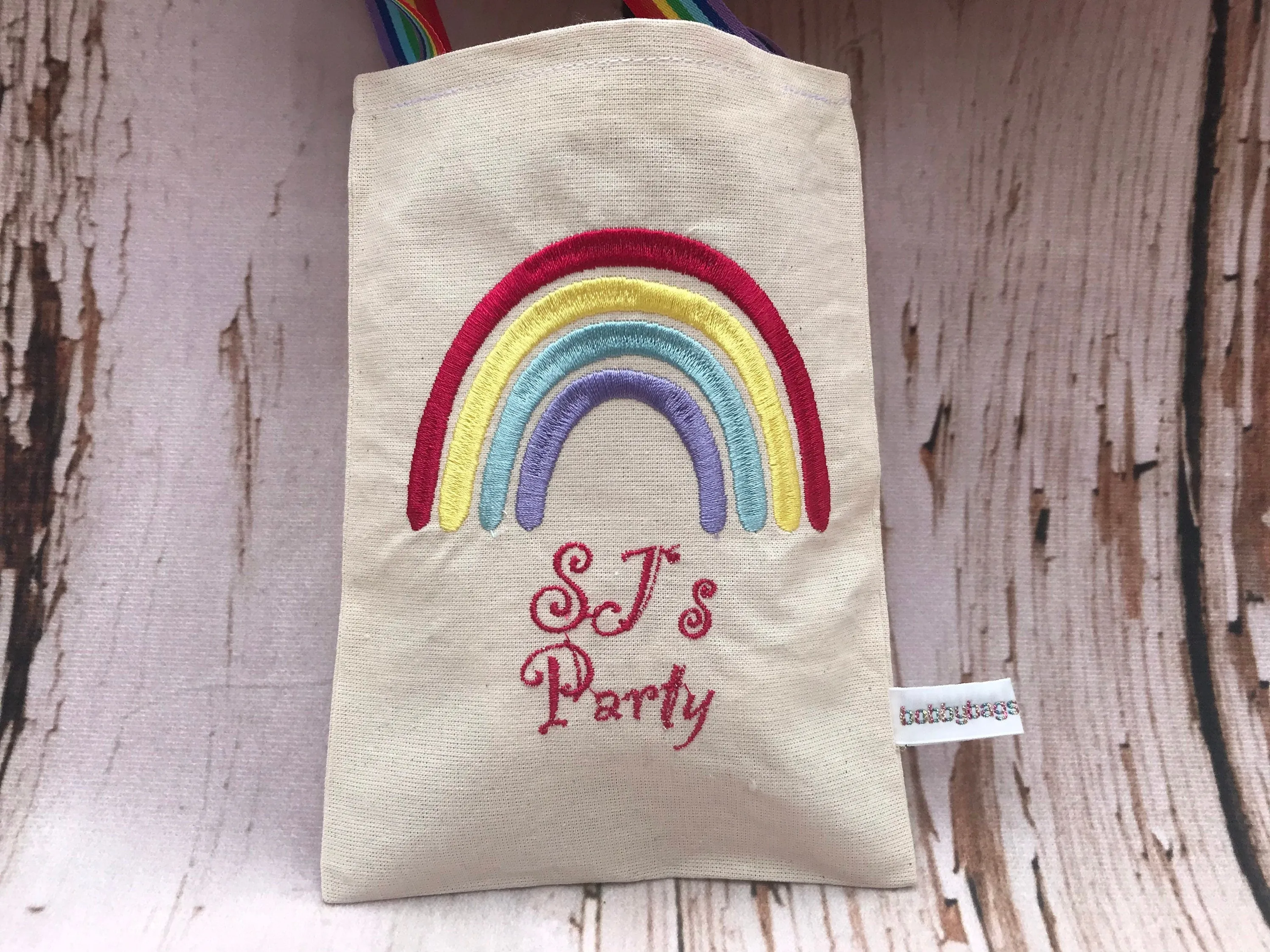 Personalised Rainbow Favour Bags