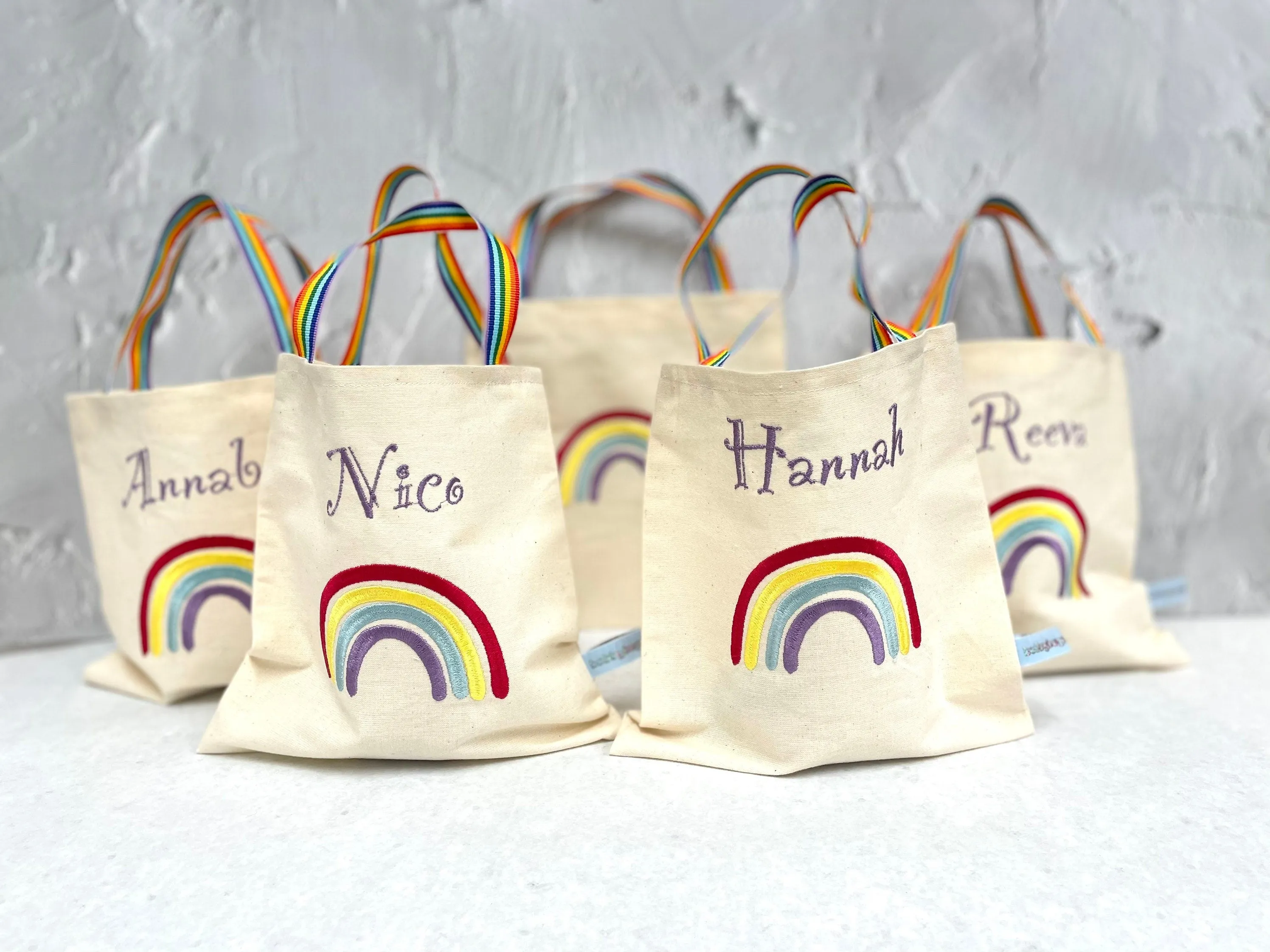 Personalised Rainbow Favour Bags