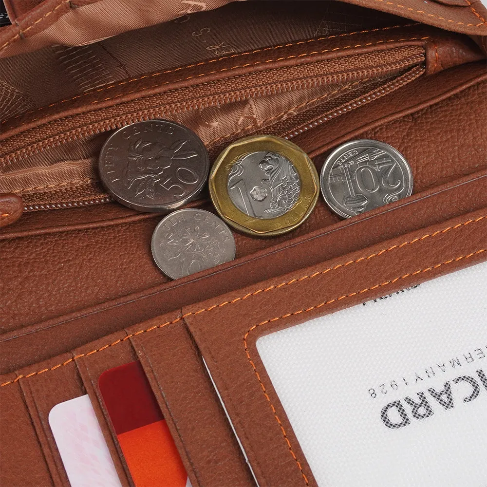 Picard Buffalo Long Leather Wallet (Tan-orange)