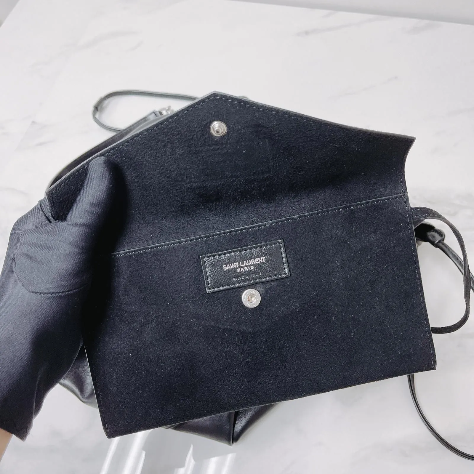 Saint Laurent Ysl Teddy Bucket Bag With Pouch