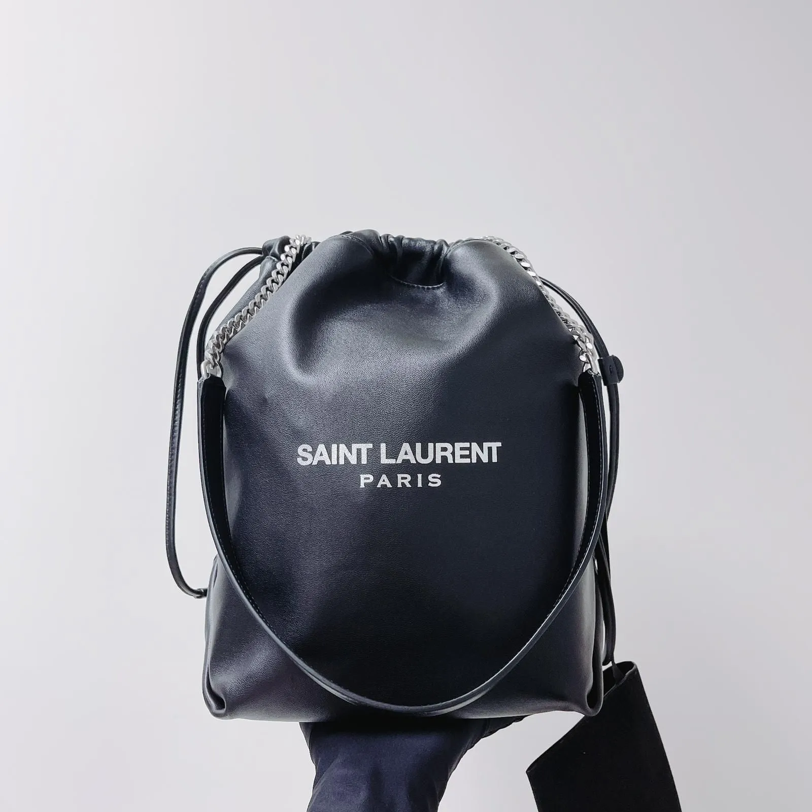 Saint Laurent Ysl Teddy Bucket Bag With Pouch