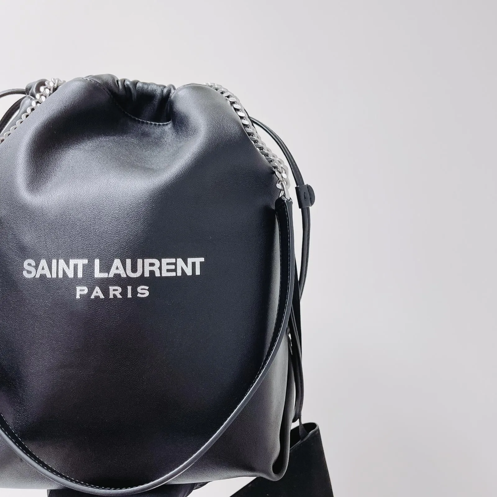 Saint Laurent Ysl Teddy Bucket Bag With Pouch