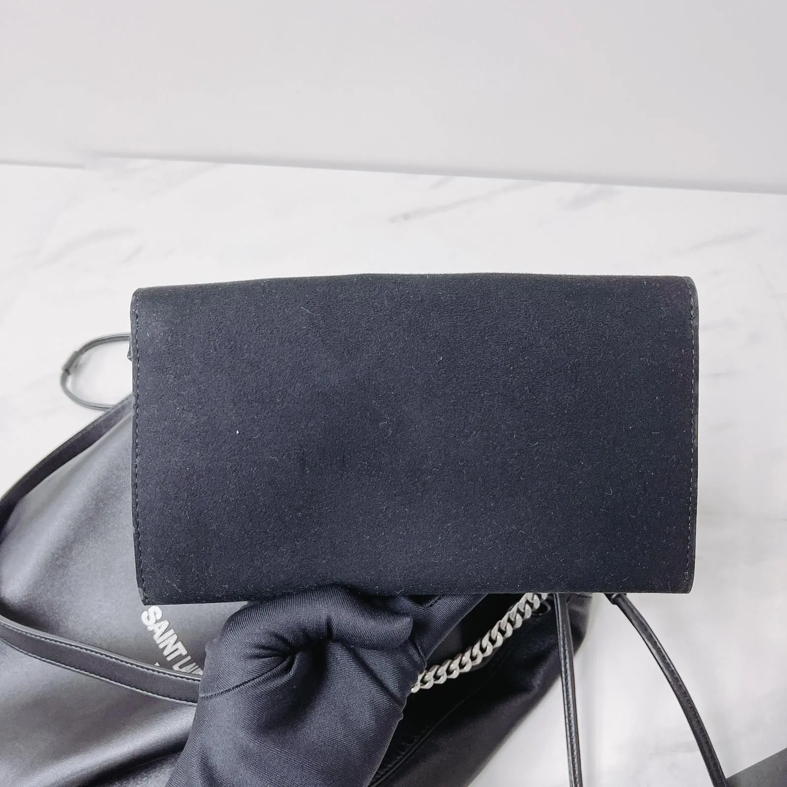 Saint Laurent Ysl Teddy Bucket Bag With Pouch