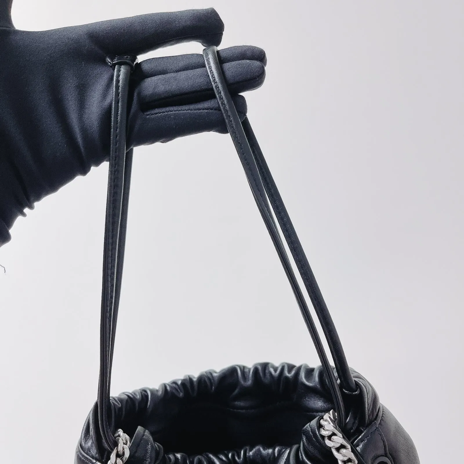 Saint Laurent Ysl Teddy Bucket Bag With Pouch