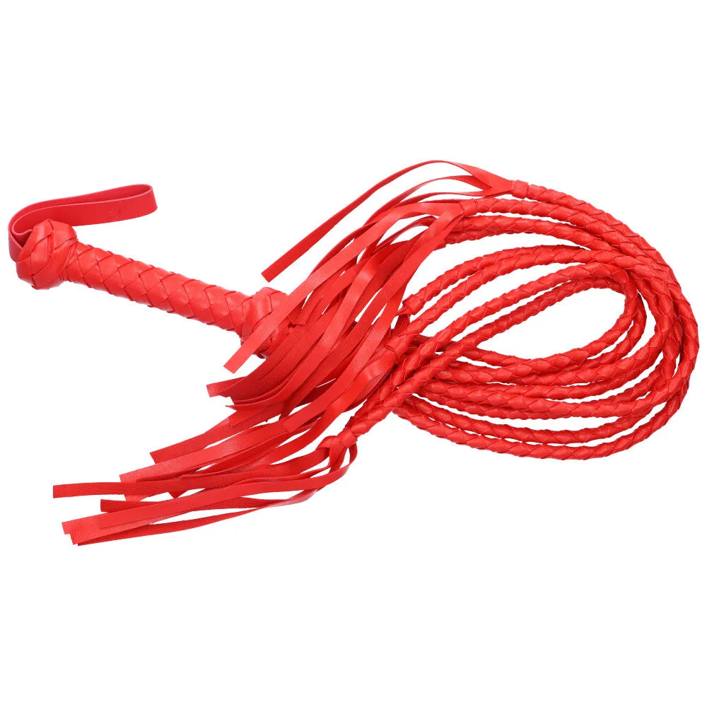 Sexy Red Braided Faux Leather Flogger