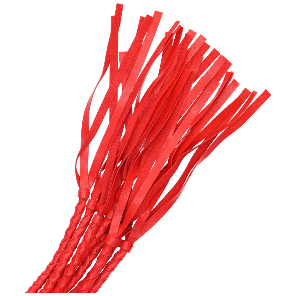 Sexy Red Braided Faux Leather Flogger