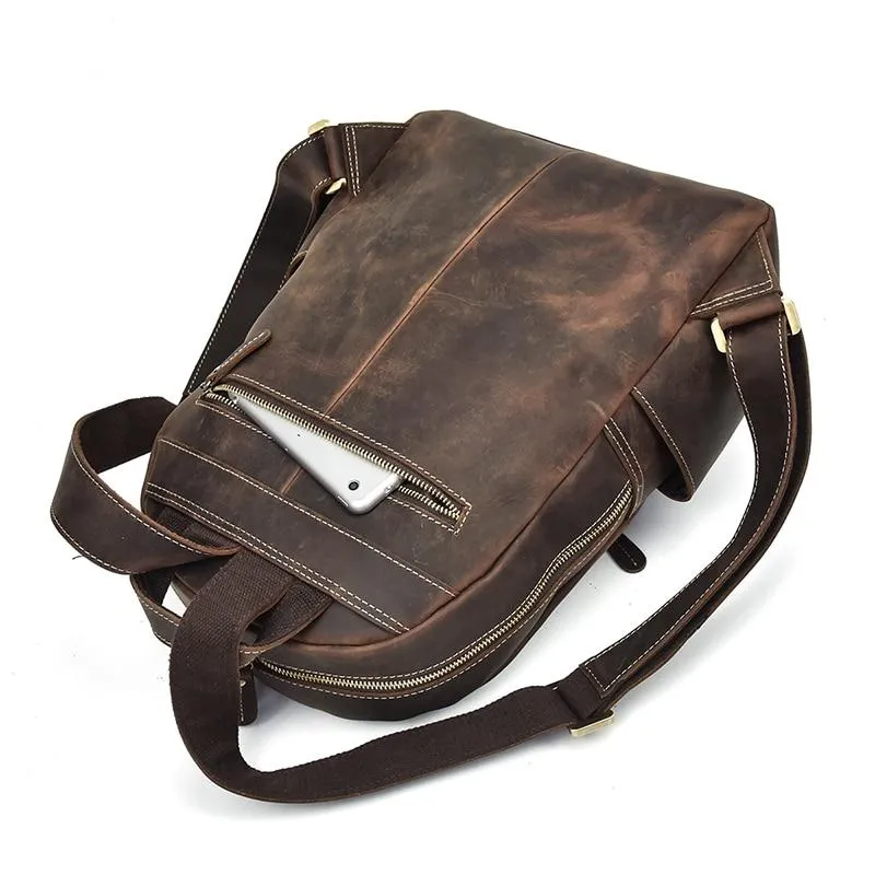 Simple Handcrafted Leather Backpack
