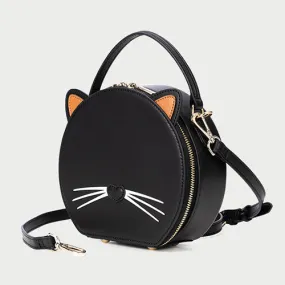 Small Leather Round Shaped Bag Purse