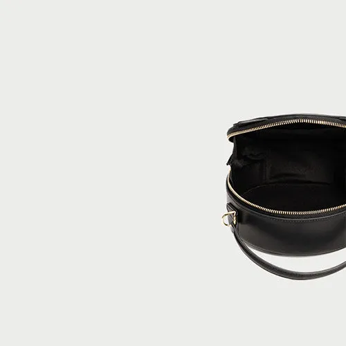 Small Leather Round Shaped Bag Purse