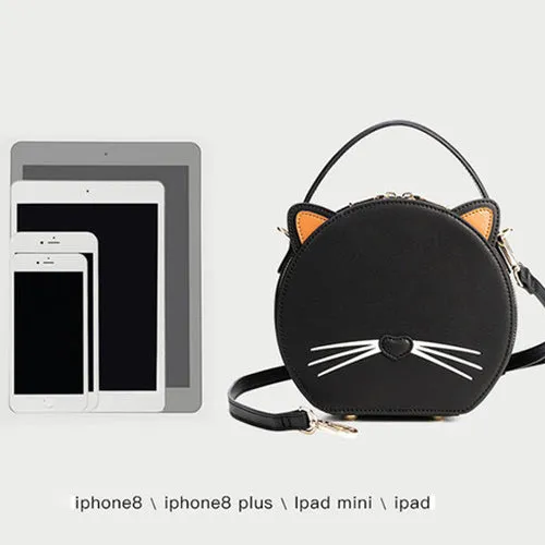 Small Leather Round Shaped Bag Purse