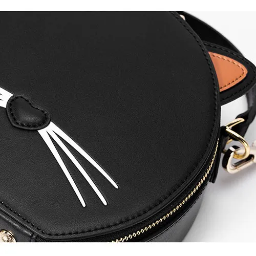Small Leather Round Shaped Bag Purse