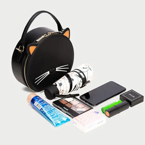 Small Leather Round Shaped Bag Purse