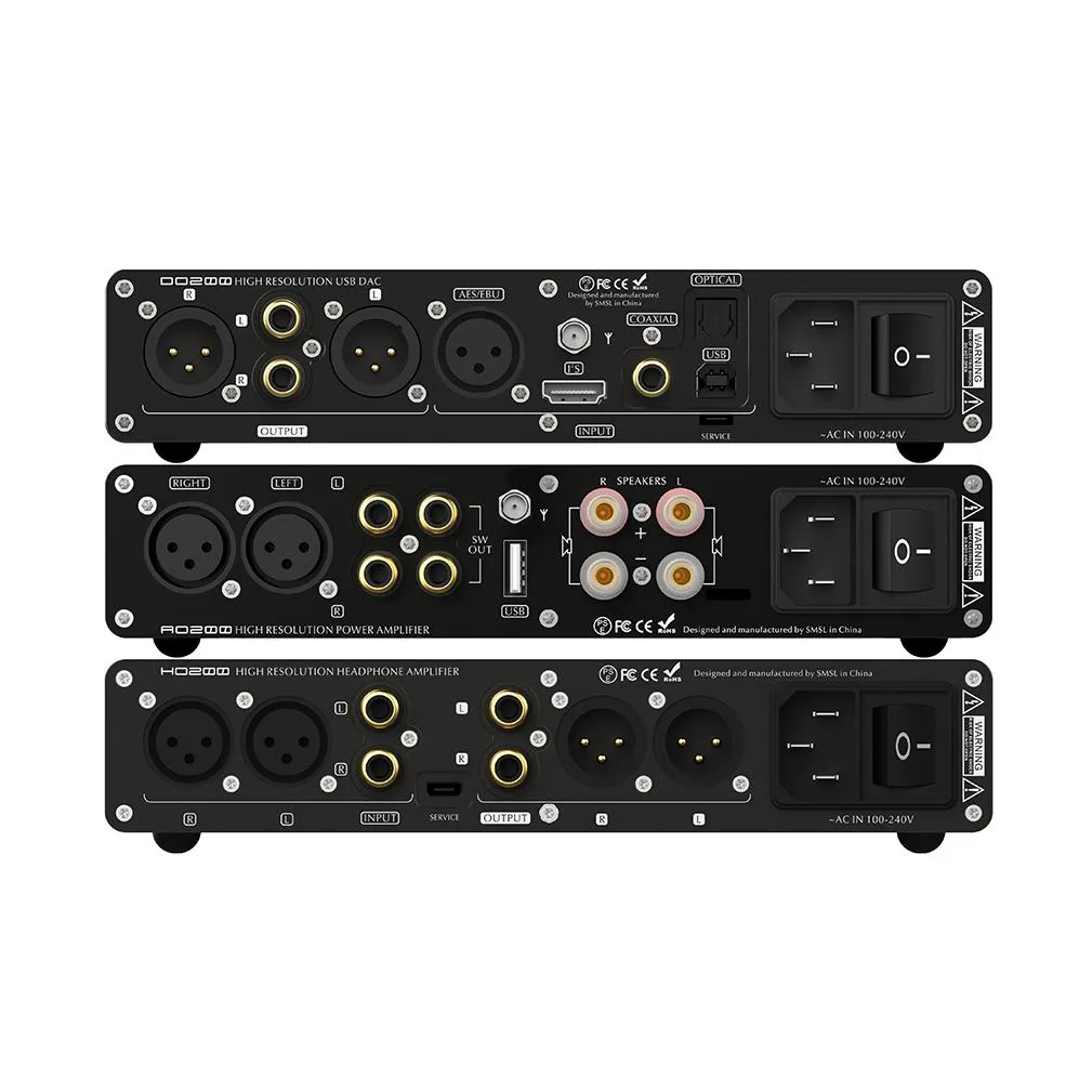 SMSL DO200 DAC   HO200 HPA   AO200 DPA  Cables