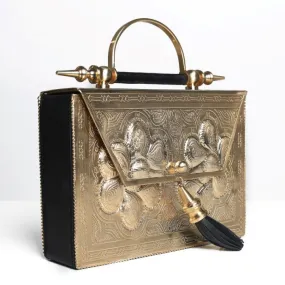 Square Shaped Gold Bag