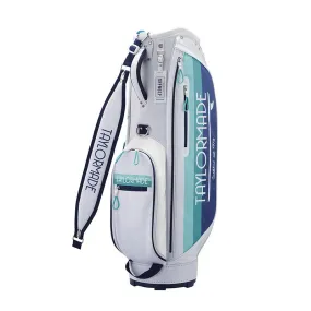 TAYLORMADE 9" Golden-State Cart Bag (White/Turquoise)