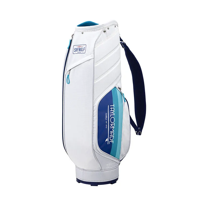 TAYLORMADE 9" Golden-State Cart Bag (White/Turquoise)