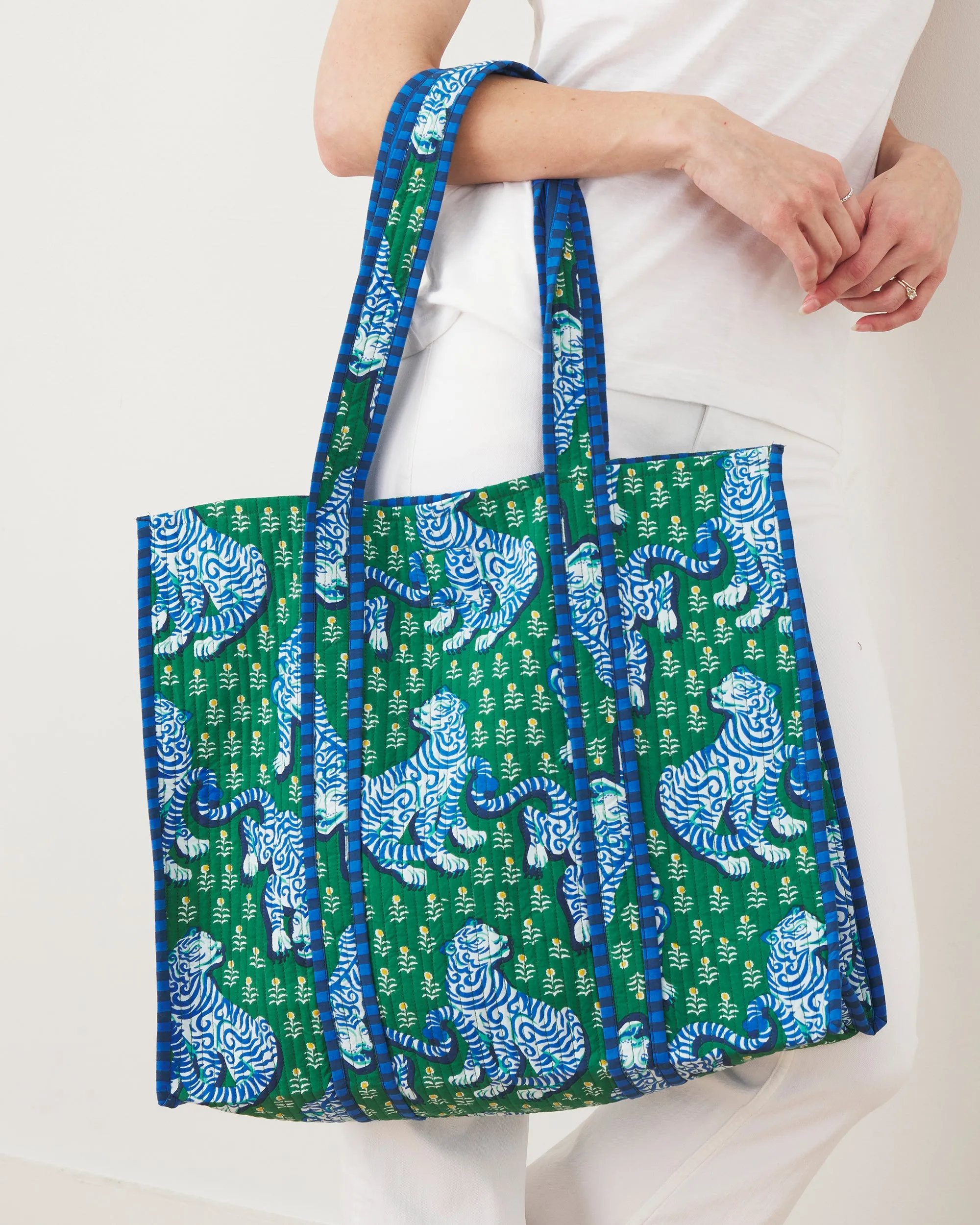 Tiger Queen - The Traveler Tote - Jade