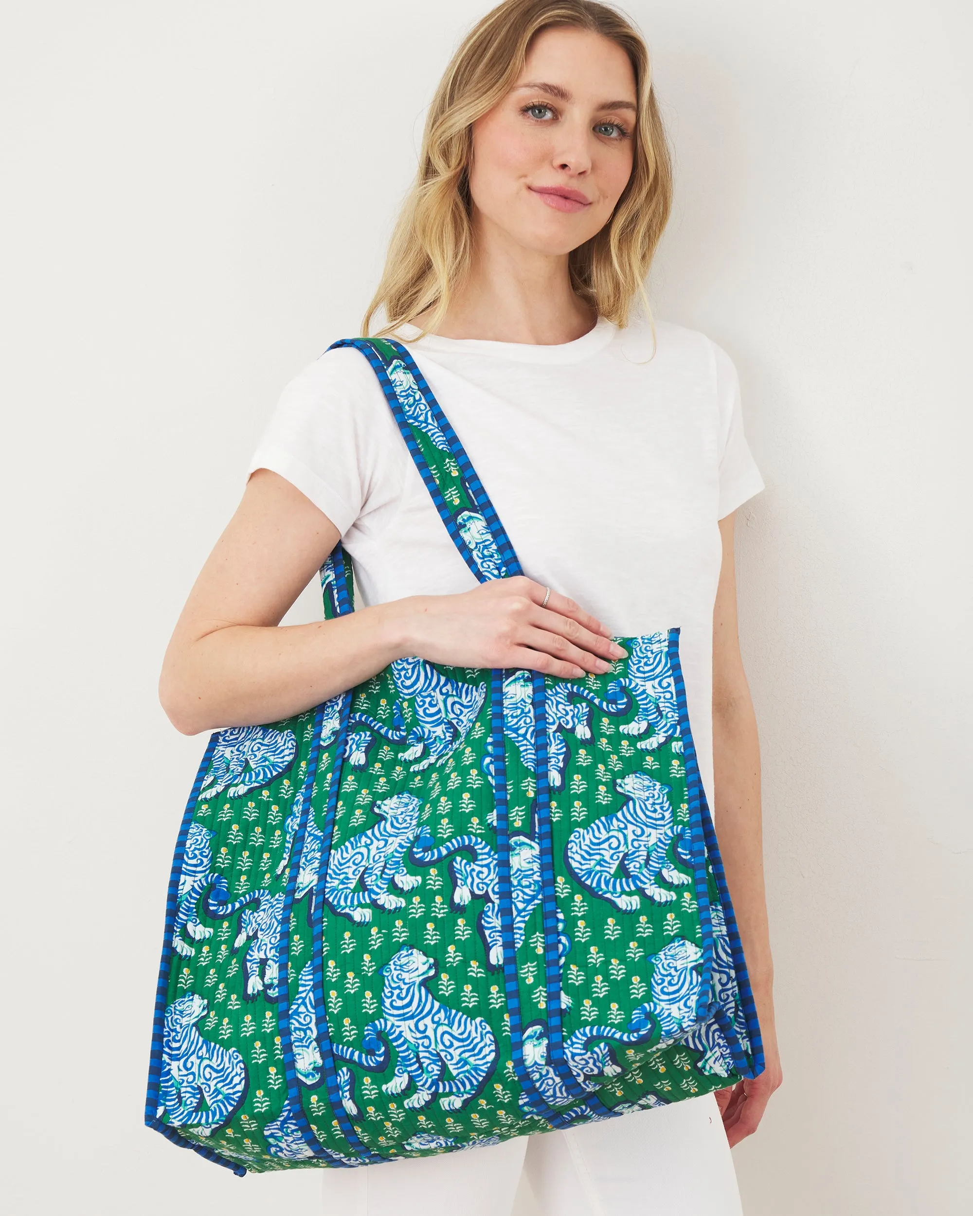 Tiger Queen - The Traveler Tote - Jade