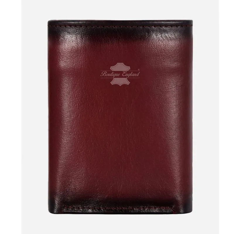TRIFOLD LEATHER Wallet Multiple Card Slots Cash Wallet