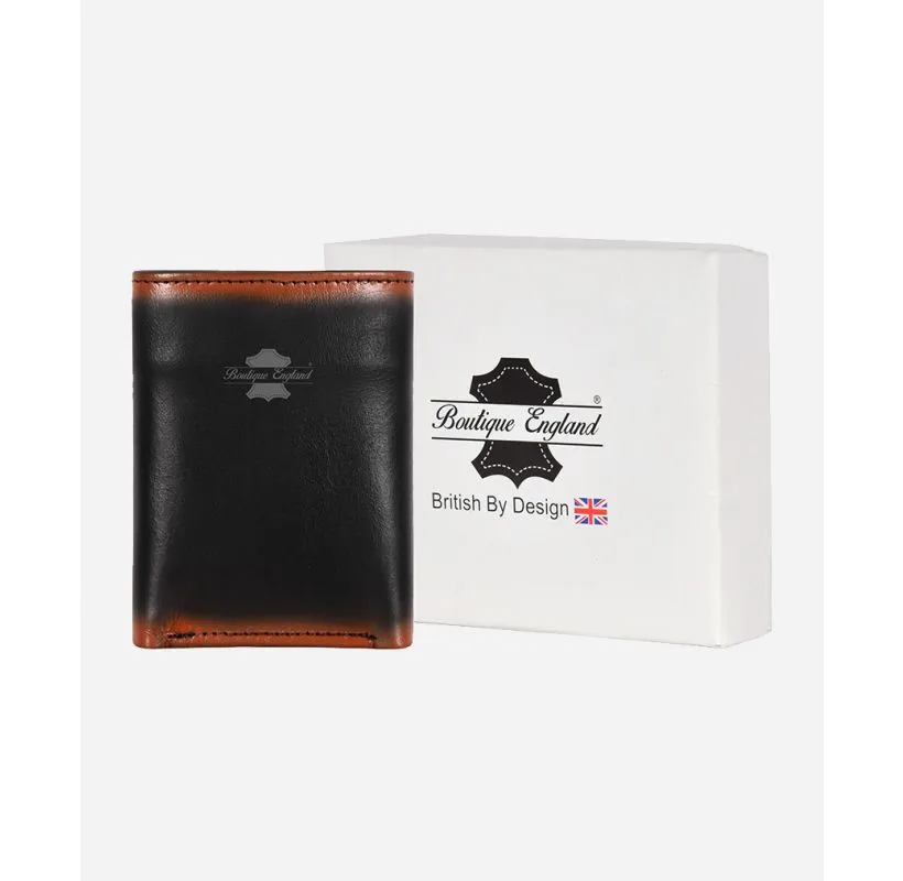 TRIFOLD LEATHER Wallet Multiple Card Slots Cash Wallet