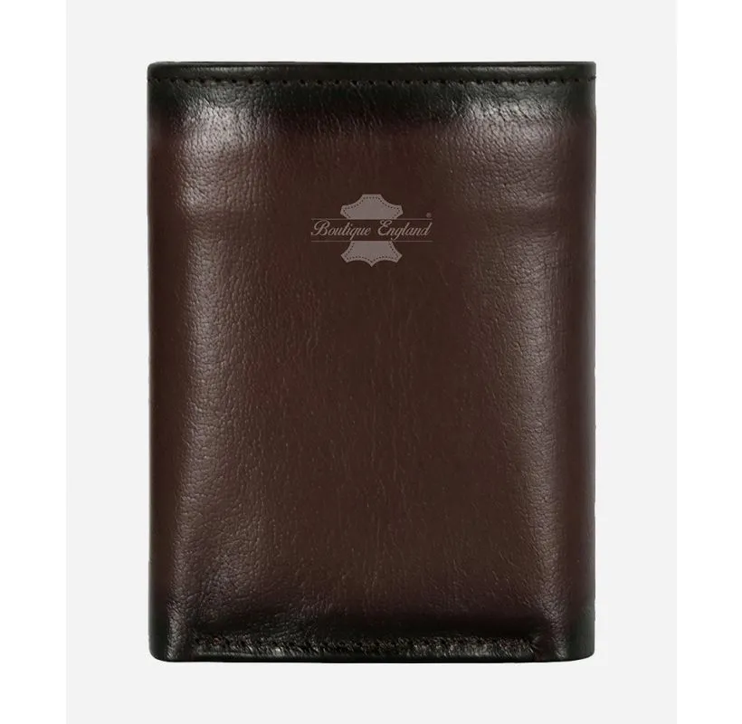 TRIFOLD LEATHER Wallet Multiple Card Slots Cash Wallet
