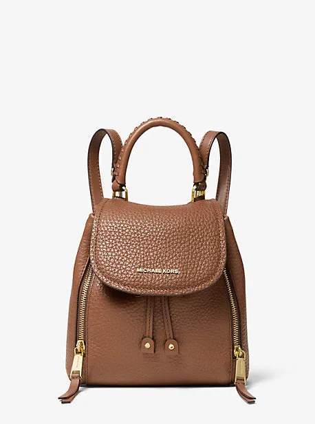Viv Extra-Small Pebbled Leather Backpack
