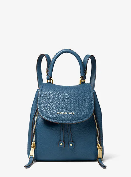Viv Extra-Small Pebbled Leather Backpack