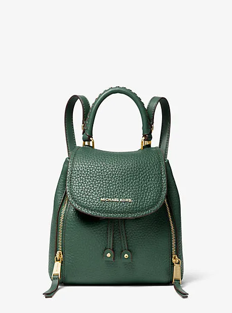 Viv Extra-Small Pebbled Leather Backpack