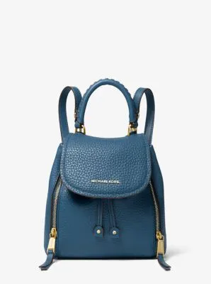 Viv Extra-Small Pebbled Leather Backpack