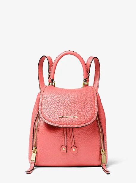 Viv Extra-Small Pebbled Leather Backpack