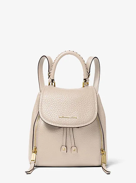 Viv Extra-Small Pebbled Leather Backpack