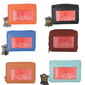 Wholesale Leather Palm Size Accordion Style Credit Card ID Wallet Assorted Colors