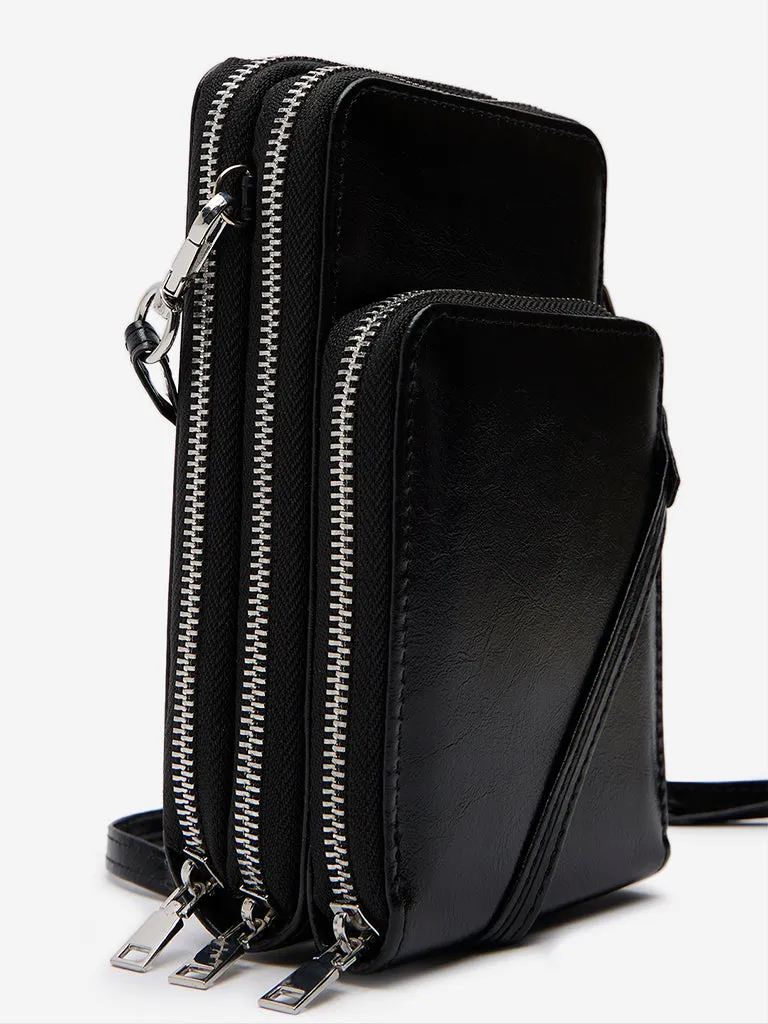 Women Accessories Black Wallet-Style Sling Bag