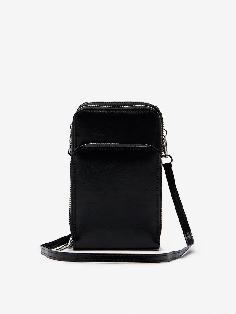 Women Accessories Black Wallet-Style Sling Bag