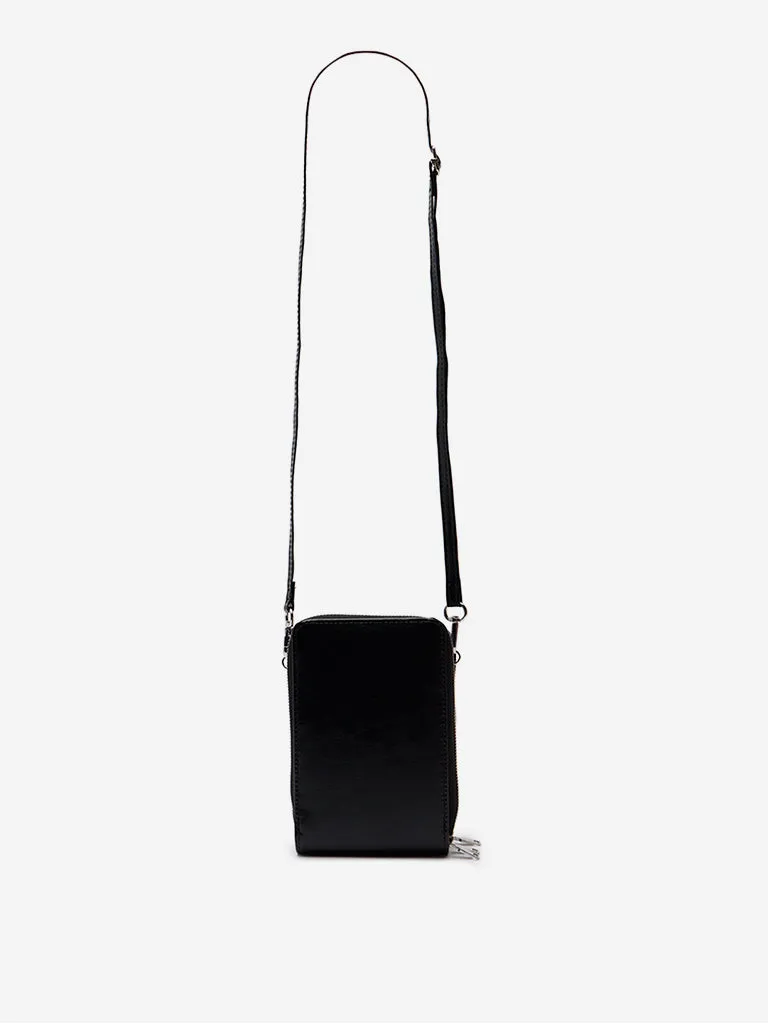 Women Accessories Black Wallet-Style Sling Bag
