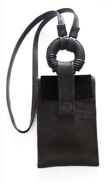 XITA Black Ruri phone bag with a small internal slot for a few cards